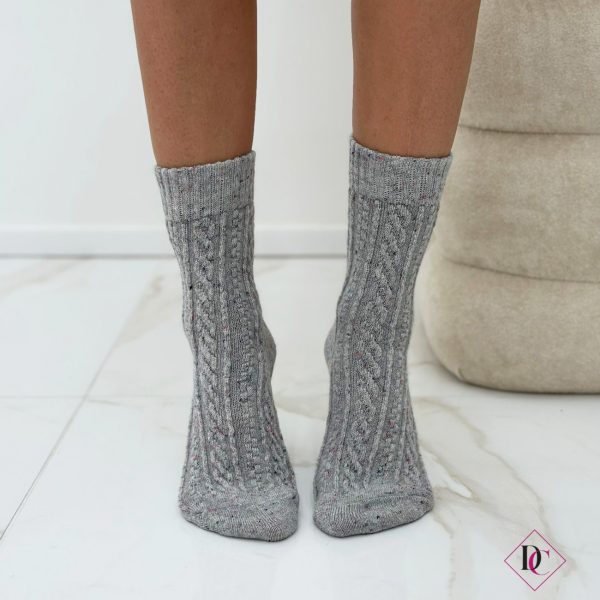 calzini caldi grigio lana de caro calzature