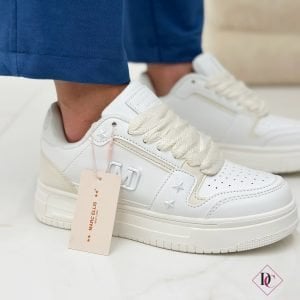 sneakers bianco beige Marc Ellis con zeppa de caro calzature 5