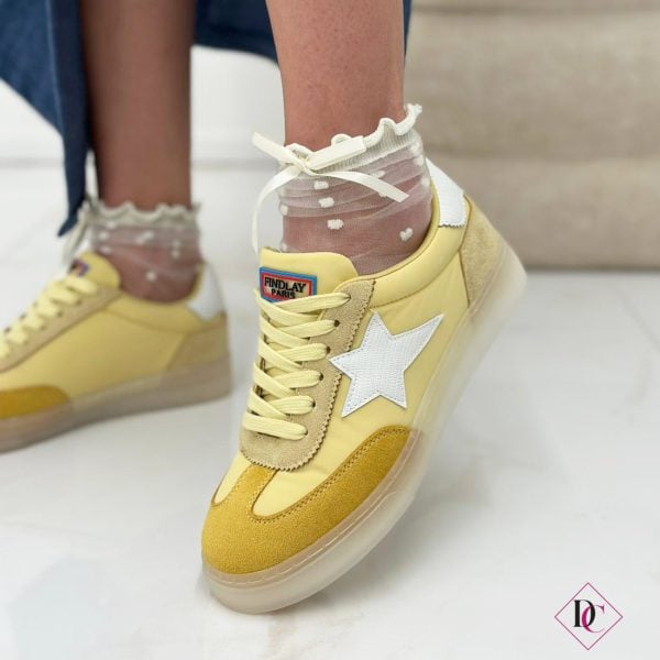 sneakers giallo con stella casual chic de caro calzature 4