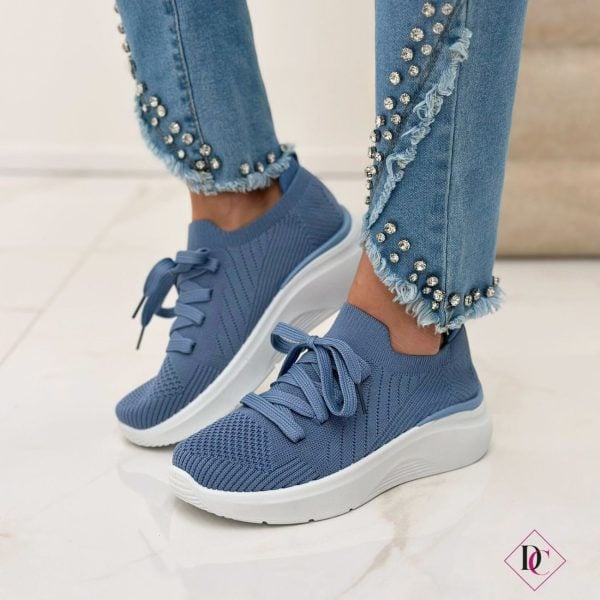 sneakers blu morbide e leggere con zeppa de caro calzature (7)