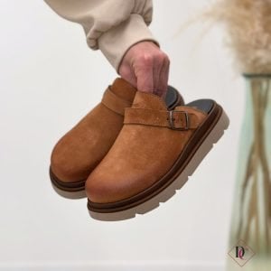 Sandali bassi Malmo vera pelle sabot con suola alta