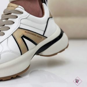 Sneakers Alexander Smith mod.Victoria con zeppa alta bianco oro de caro calzature (1)