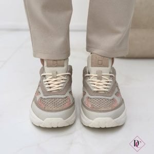 Deportivas DATE FUGA NET taupe con bordado de caro calzado (7)