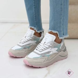 Zapatillas deportivas Date Fuga HF Plus beige rosa con cuña de goma de caro footwear (1)