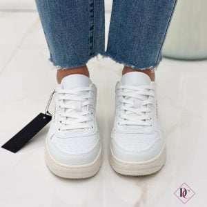 Sneakers firmate Replay bianco oro de caro calzature (6)