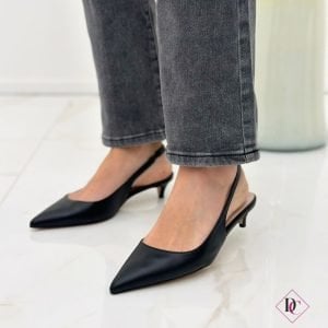 décolleté slingback tacco 30 eleganti nero de caro calzature (2)