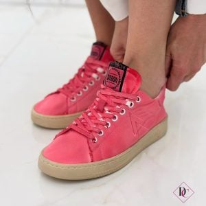 sneakers Elena Iachi primavera estate pelle e tessuto fucsia de caro calzature (7)