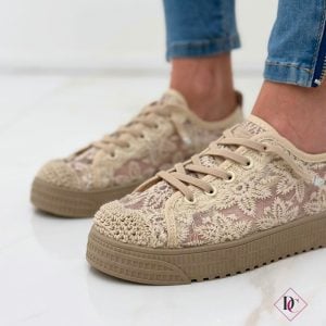 sneakers primavera estate espadrillas in pizzo beige de caro calzature (7)