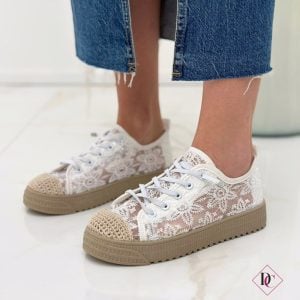 sneakers primavera estate espadrillas in pizzo bianco de caro calzature (5)