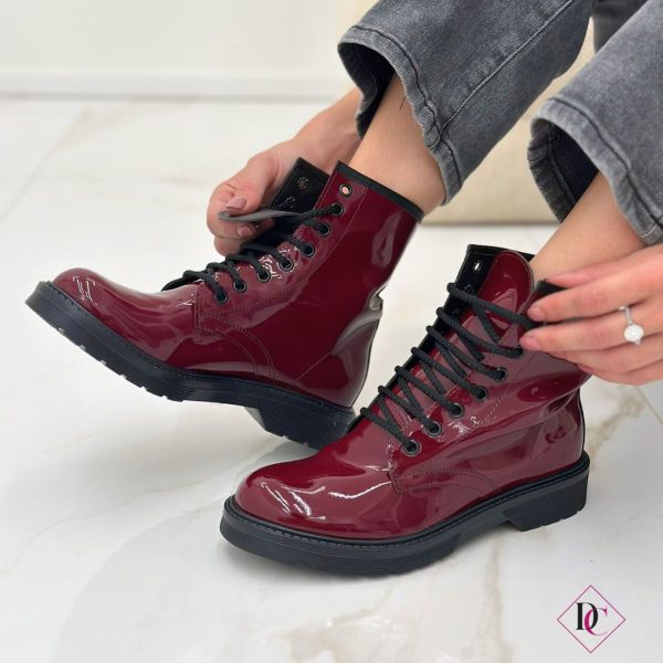 anfibi bordeaux impermeabili pelle abrasiva stivaletti de caro calzature (6)