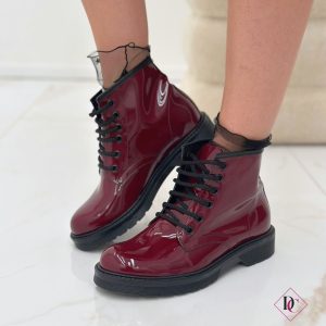 anfibi impermeabili vera pelle abrasiva bordeaux caviglia bassa de caro calzature (4)