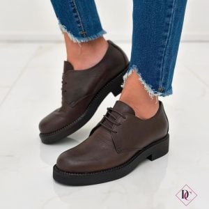 sneakers eleganti testa di moro inglesine con lacci de caro calzature (5)