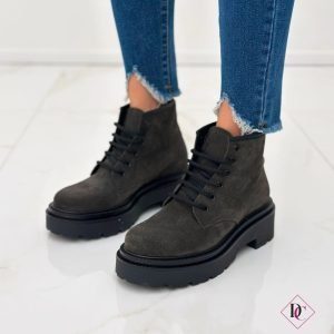 anfibi camoscio grigio con caviglia basa stivaletti made in italy de caro calzature (1)
