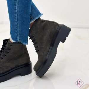 anfibi camoscio grigio con caviglia basa stivaletti made in italy de caro calzature (5)