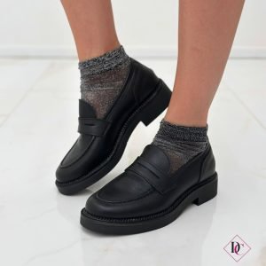 mocassini neri classici vera pelle tacco basso made in italy de caro calzature (5)
