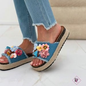 sandali tessuto jeans anti sudore de caro calzature (1)