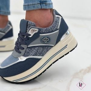 sneakers donna da passeggio con zeppa blu de caro calzature (6)