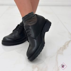 sneakers eleganti allacciate derby nero vera pelle de caro calzature (3)