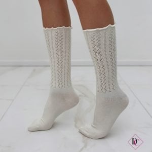Calzini Lexie eleganti con gambale ricamato - 3 paia