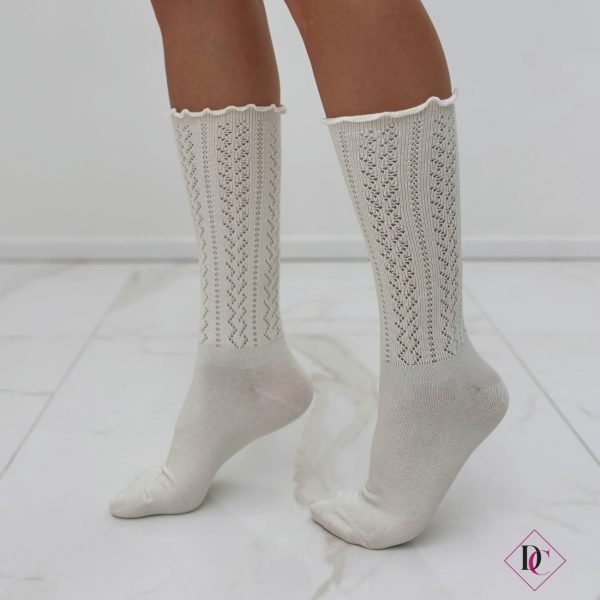 calzini in maglia lavorati calze bianche de caro calzature (8)
