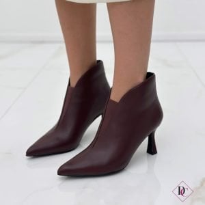 tronchetto bordeaux elegante stivaletto con tacco alto de caro calzature (3)