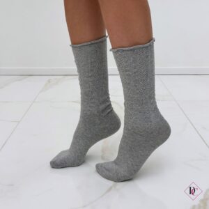 calzini in maglia lavorati calze grigio de caro calzature (2)
