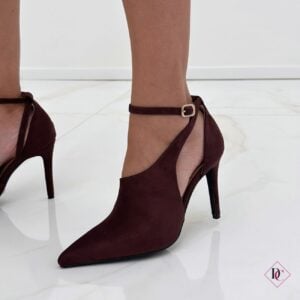 décolleté chiuse a tronchetto camoscio bordeaux eleganti de caro calzature (5)