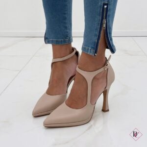décolleté eleganti nude con tacco alto e plateau de caro calzature (2)