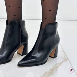 stivaletti neri alla caviglia eleganti con tacco comodo de caro calzature (6)