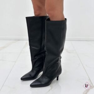 Stivali Curvy Elora eleganti con tacco medio alto comodo